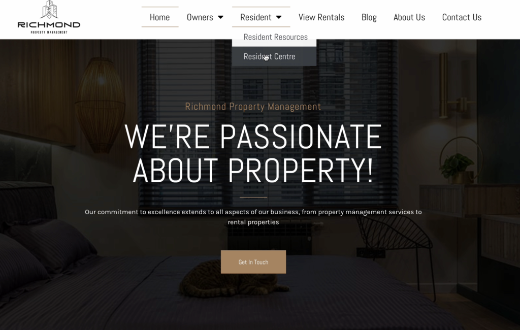image og the richmondom.ca website with the main page opened